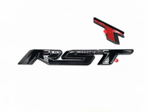 Image of 1Pc RST Tailgate Emblem Letter Badge Inserts Sticker Replacement for 2019 2020 2021 Silverado 1500 Tahoe Yukon SUV 4x4 (Overlay Gloss Black)