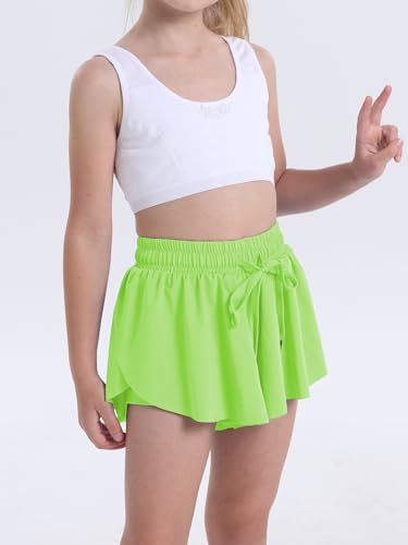 Image of Flowy Shorts for Teen Girls Athletic Running Youth Butterfly Shorts