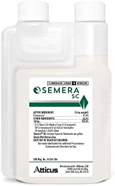 Semera SC Herbicide Concentrate (8 oz) by Atticus (Compare to SureGuard) – Flumioxazin Weed Killer – Season Long Lawn and Aquatic Weed Control