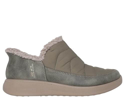 Skechers Skechers Women's COZY ESCAPE - SNOW PUFF Hands Free Slip-Ins, puffer slipper, Olive, 8.5M