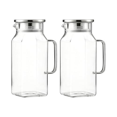 Distributeur d'eau en verre moderne de forme carrée haute résistance
