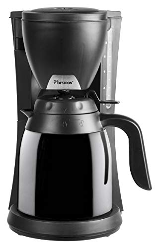 Bestron Cafetera con 2 Termos, Para Café de Filtro Molido, Para 10 Tazas, 800 W, Negro - Imagen 3
