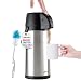 Thermal Coffee Airpot Carafe (101oz) | 17-Cup Insulated Thermos with Pump Beverage Dispenser | 20-Hour Hot and Cold Insulation | Stainless Steel Urn for Tea, Water, Coffee, Iced Drinks