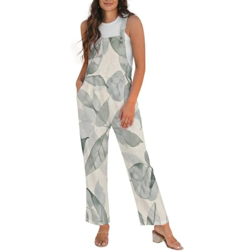 Peto mujer estampado holgado con bolsillos ideal para paseos por la playa y descanso en casa