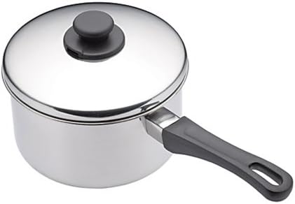 KitchenCraft KCXDSAU16 Extra Deep Induction Saucepan with Lid, 16 cm Stainless Steel Pan, Silver