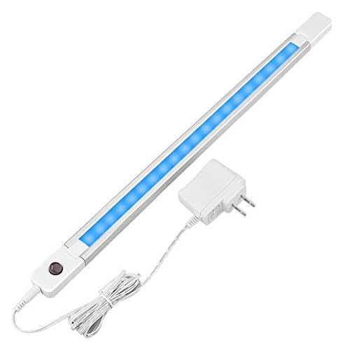 LUXSWAY Plug in Color Changing Led Bar Light,Led RGB Strip Light with Remote,Super Bright Under Cabinet Lighting,Multicolor Stick On Light for Under Counter, Desk,Cupboard, Room (18 Inch)