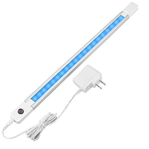 LUXSWAY Plug in Color Changing Led Bar Light,Led RGB Strip Light with Remote,Super Bright Under Cabinet Lighting,Multicolor Stick On Light for Under Counter, Desk,Cupboard, Room (18 Inch)