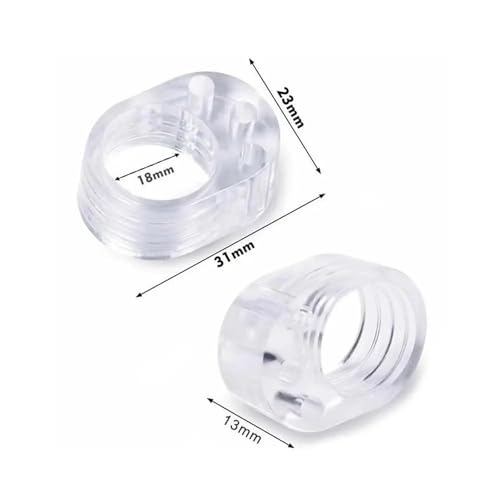 Anneau anti-collision transparent pour poignée de porte et protection de meuble ronde