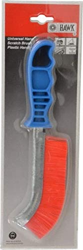 1" Trim Length Polypropylene Nylon Scratch Brush Brush - 5-1/2" Brush Width, 10" OAL, 1" Trim Length, Plastic Handle (15 Pack)
