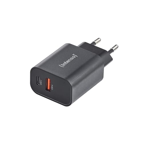 Intenso - Cargador pared W30AC-USB-A y C Negro