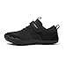 KUBUA Boys Girls Sneakers Kids Barefoot Shoes Comfortable Anti-Slip Walking Shoes for Indoor Outdoor Tennis Running Hiking Training All Black 12 Little Kid