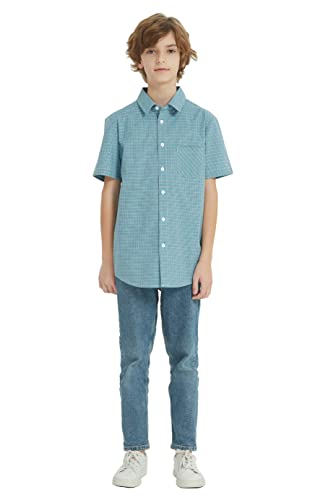 Image of Tronjori Boys' Short Sleeve Button Down Woven Shirt