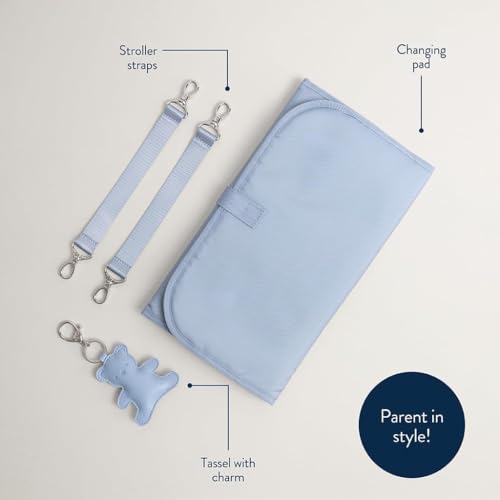 Itzy Ritzy Diaper Bag Backpack – Large Capacity Boss Plus Baby Backpack Diaper Bag Featuring 19 Pockets, Changing Pad, Stroller Clips, and Comfortable Straps (Teddy Blue) by Itzy Ritzy - Image 8