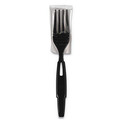 Dixie SSWPF5 SmartStock Wrapped Heavy-Weight Cutlery Refill Fork Black 960/CT
