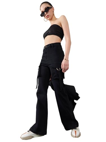 Image of Dolce Crudo Boot Cut High Rise Cropped Jeans for Women