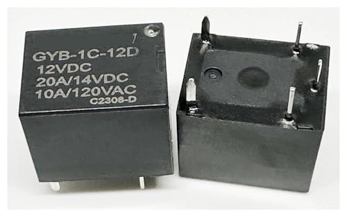 Relé de 5 pines GYB-1C-12D de 12V y 20A modelo T78C para placas de circuito electrónico
