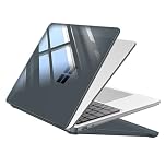 FINTIE Case for 13 Inch Microsoft Laptop (2025) Model 2095 - Ultra Slim Snap-on Hard Back Shell Full Corner Protection Clear Cover, Crystal Black