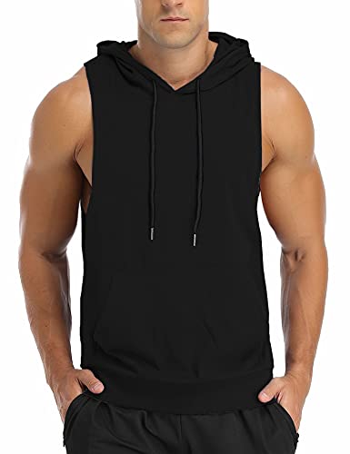 Babioboa men's workout sleeveless shirts muscle hooded tank gym f…