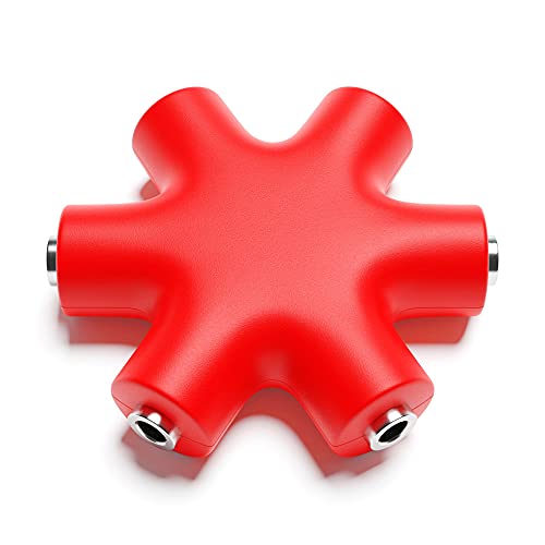 ExcelValley - Divisor Cable Parche Mono - TS 3,5mm 1/8" - Modular Synth Eurorack - Rojo