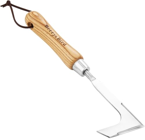 Berry&Bird Crack Weeder, Crevice Weeding Tool, 11.2' Stainless Steel Manual Weeder, L-Shaped...