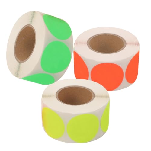 Étiquettes Autocollantes Use First en 3 Rouleaux Fluorescentes Rouge Vert Jaune pour Cuisine