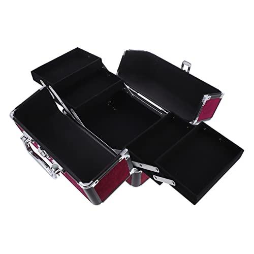 NOLITOY 1 PC Caso Cosmético De Aleación De Aluminio Pequeño Maletín Duro con Bolsillo De Aseo De Bloqueo Mini Bolsa De Viaje Organizador De Cosmética Caja De Maquillaje De Maquillaje De