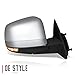 Auto Dynasty CH1321359 OE Style Passenger RIght Side Mirror - Manual Folding | Power Adjust | Heated Glass | Turn Signal | Memory | Blind Spot Detection - For Jeep Grand Cherokee 11-16, Chrome Cover