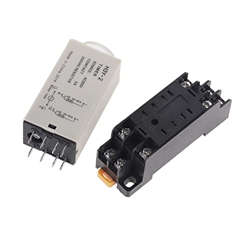 Relé de tiempo H3Y-2 AC 220V con base PYF08A para control industrial automático 6