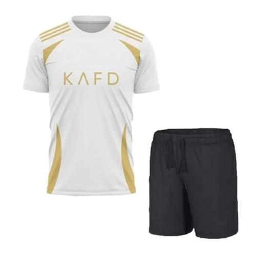 Image of AL Nasser Away Football Club Team Jersey with Black Shorts 2023-24 for Boys and Men