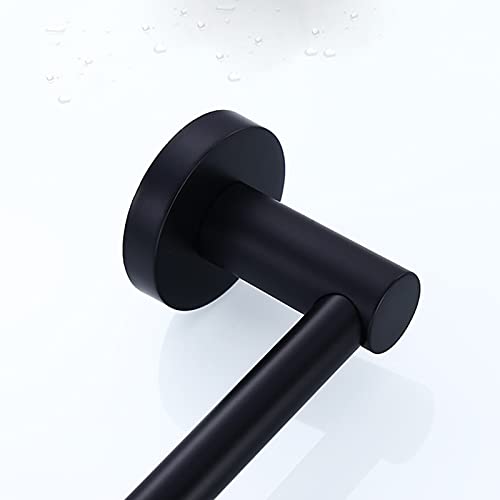 Porte-serviettes mural noir extensible 30-120cm acier inoxydable étanche