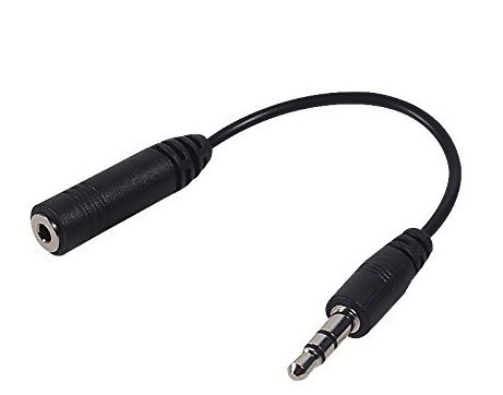 Adaptateur Jack 3,5 mm (mâle) à 2,5 mm (femelle) avec câble de 16 cm Cover