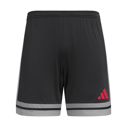 Adidas Hombre SQUADRA25 Short, Black/Team Grey Four/Pure Ruby, L