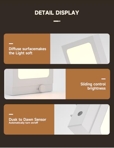 Image of Blackt Electrotech BT81S8 230V LED Night Light Plug-in with Dusk to Dawn Sensor, Stepless Dimmable, Warm White, Adjustable Brightness for Kids, Bedroom, Hallway, Stairs, Indoor Use (1)