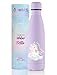 Onebttl Unicornio Sachen, regalo botella de agua para niños, a prueba de fugas, botella de agua como decoración para cumpleaños infantiles, acero inoxidable, termo para niños