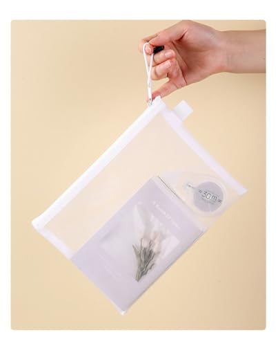 Image of 2 Stationary Transparent Pouch, Plastic Zipper Bags, Student Storage Bag, Document Bags, Certificates Bags, Pencil Pen Cases, Envelope Bag, Cosmetic Pouch with Zipper, Travel Organizer(Medium)