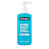 Neutrogena Hydro Boost Face Wash, Fragrance Free, Hydrating Facial Cleanser with Hyaluronic Acid, Daily Foaming Face Wash & Makeup Remover, Hypoallergenic Gel Cleanser, 7.8 fl. oz
