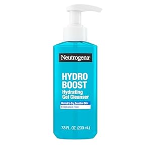 Neutrogena Hydro Boost Face Wash, Fragrance Free, Hydrating Facial Cleanser with Hyaluronic Acid, Daily Foaming Face Wash & Makeup Remover, Hypoallergenic Gel Cleanser, 7.8 fl. oz