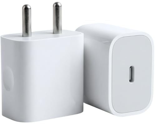 Image of 20W USB-C PD Charger Adapter Compatible with iPhone 17 /16 /15 /14 /13 /12 Models | Fast Charging Support Up to 27W | BIS Certified | Adapter Only |Original Charging Speed|