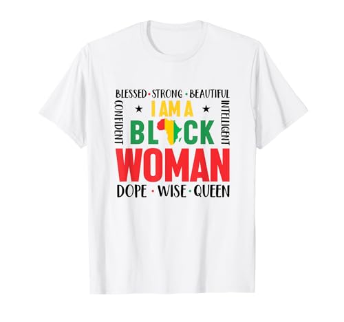 Soy una mujer negra Empoderamiento afroamericano África Camiseta