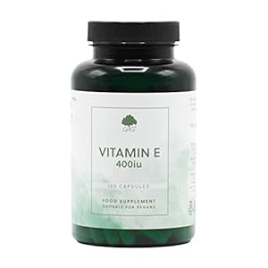 Vitamin E Capsules | 400iu (268mg) Vitamin E per Capsule | 120 Vegan Capsules | G&G Vitamins