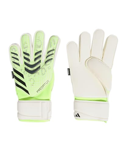 adidas Performance Predator Match Fingersave Torwarthandschuhe Radiant Blaze gruenweiss, 8 Herren
