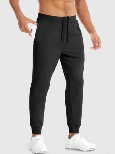 Aolesy Men's Joggers Sweatpants with Zipper Pockets Lightweight Stretch Athletic Gym Pants for Workout, Running, Golf3