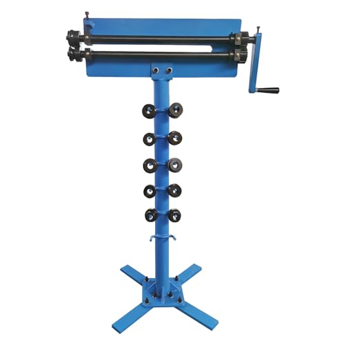 HAPPCUCOE Metal Bead Roller with 12 Dies, Manual Sheet Metal Bead Roller Machine,Sheet Metal Bead Bending Roller Rotary Forming Machine with 6 Dies Kit,Blue