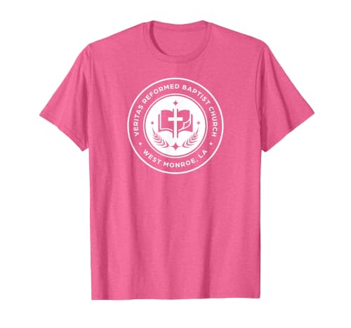 Veritas Reformed Baptist Church T-Shirt, Men, Pink Heather, 3X-Large