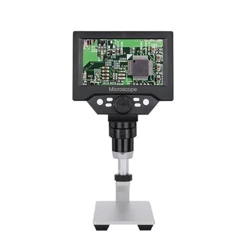 5.5インチデジタル顕微鏡 1000倍の倍率 LCD 10MP 写真ビデオ顕微鏡 デジタル電子三眼はんだ付け修理(Metal bracket)