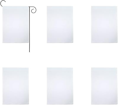 FLAGLINK Solid White Blank Garden Flag - 12 x 18 inch - Double Sided Plain White DIY Flags - Outdoor Yard Decorative Flags