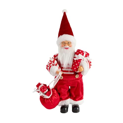 Figurine Père Noël et poupée de collection pour déco de table salon - 8