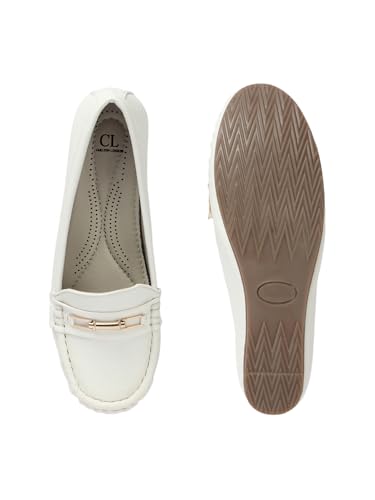 Image of Carlton London Women Comfortable and Stylish Flat Square Toe Slip On Fashion Loafer Shoes for Daily,Office, Casual and Formal Use