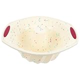 Healeved Silikon Backform Savarin 12 Zoll Spiralkuchenform Candy Color Antihaftbeschichtet Leicht zu Reinigen für Selbstgemacht Kuchen Dessert und Käse Savarin Zufällige Zufällige Farbe