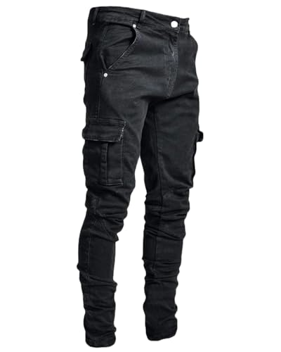 Men's Slim Fit Stretch Jeans Ripped Skinny Distressed Fashion Comfort Hip Hop Pants